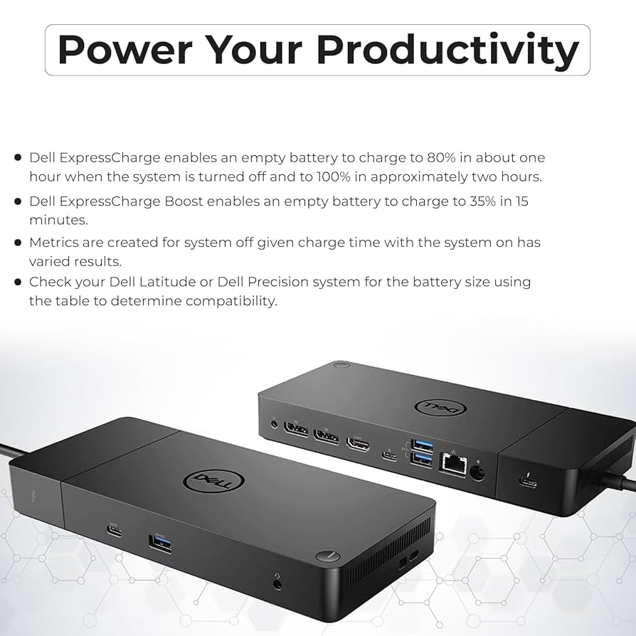 Amazon.com: Dell WD19TBS Thunderbolt Dock Bundle - 4K